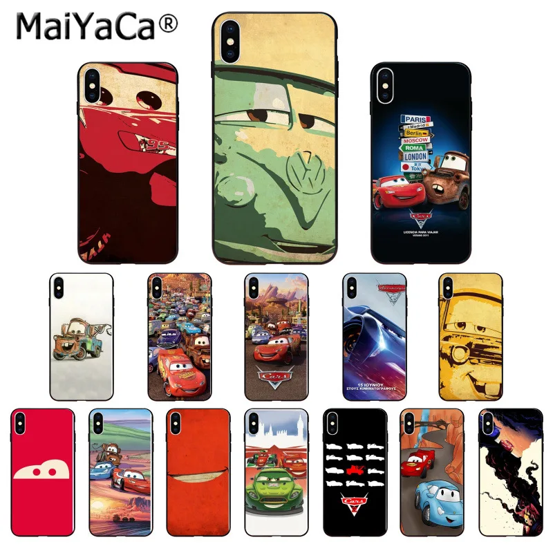 

MaiYaCa Animation Pixar CARS Soft Silicone TPU Phone Cover for iPhone X XS MAX 6 6s 7 7plus 8 8Plus 5 5S SE XR case