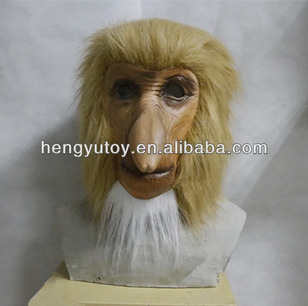 Костюм для взрослой вечеринки роскошный дизайн игрушки proboscis маска обезьяны с реалистичным внешним видом
