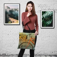 Индивидуальная двухсторонняя льняная женская большая сумка для покупок сумка-тоут для дам тканевая сумка пакет для шоппинга