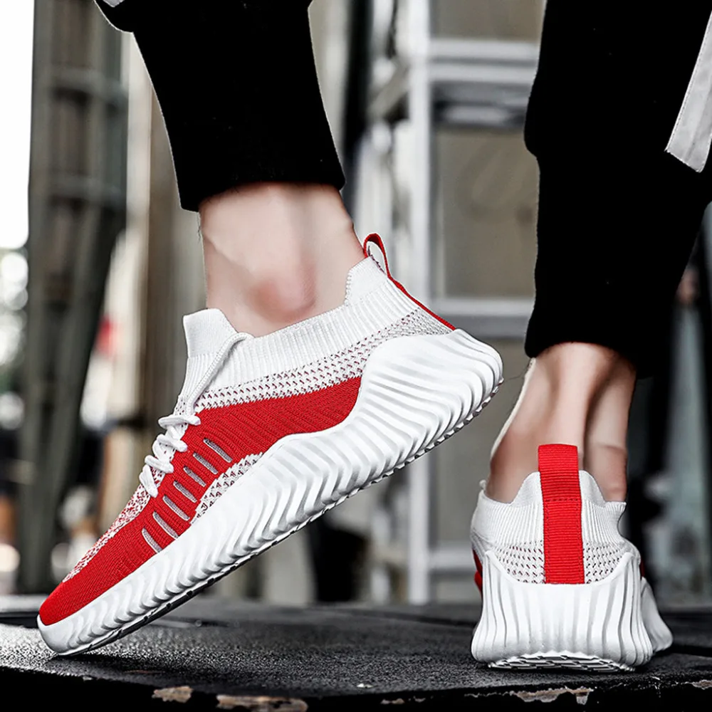 2019 Men's mesh breathable sports shoes wear running shoes fashion wild lightweight casual comfortable sneakers homens 40J5 (10)