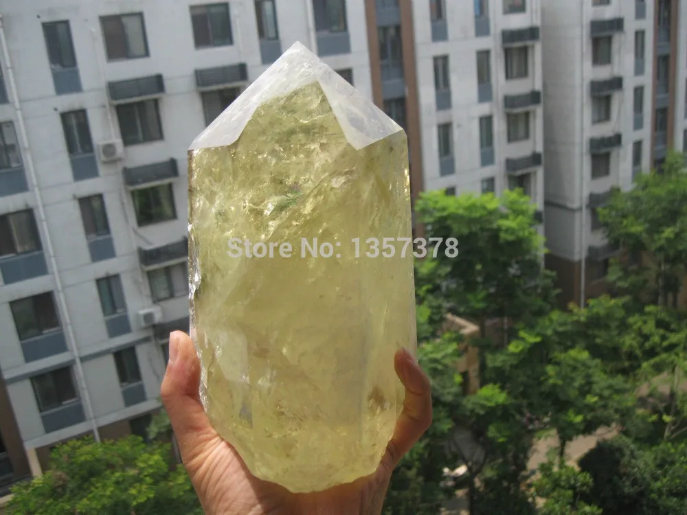 

huij 0081 NATURAL CITRINE SMOKEY QUARTZ CRYSTAL POINT HEALING