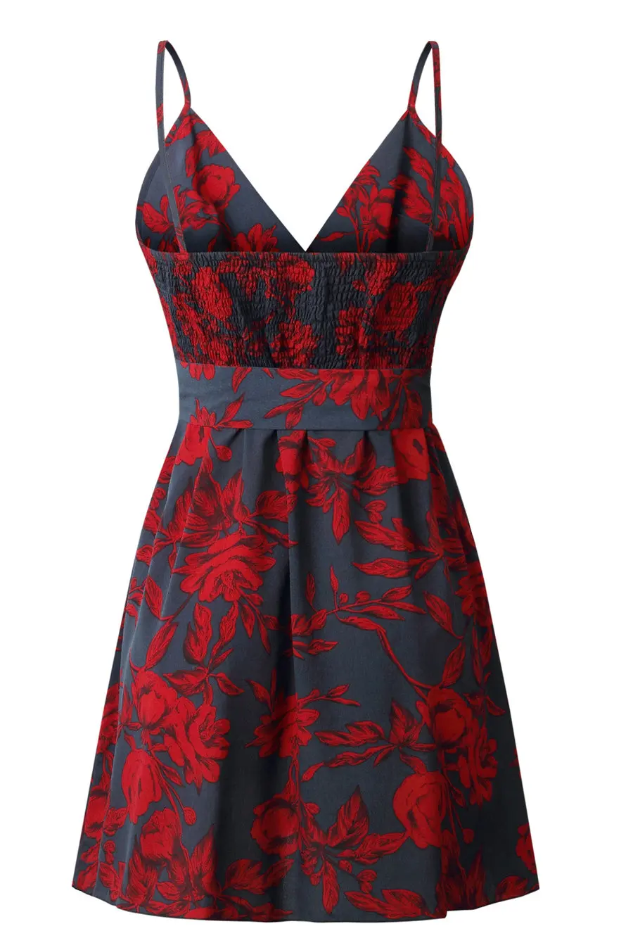 Gladiolus 2019 Women Summer Dress Sleeveless V Neck Floral Print Belt Tunic Mini Sexy Bohemian Dress Women Ruffle Beach Dresses  (19)