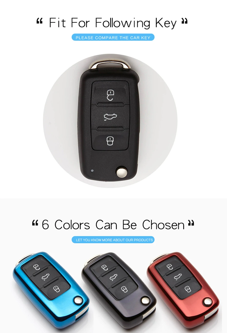 KUKAKEY 6 цветов ТПУ автомобильный чехол для ключей для Volkswagen Polo, Golf Passat Touareg Tiguan ключ сумка в виде ракушки держатель Брелоки Брелок