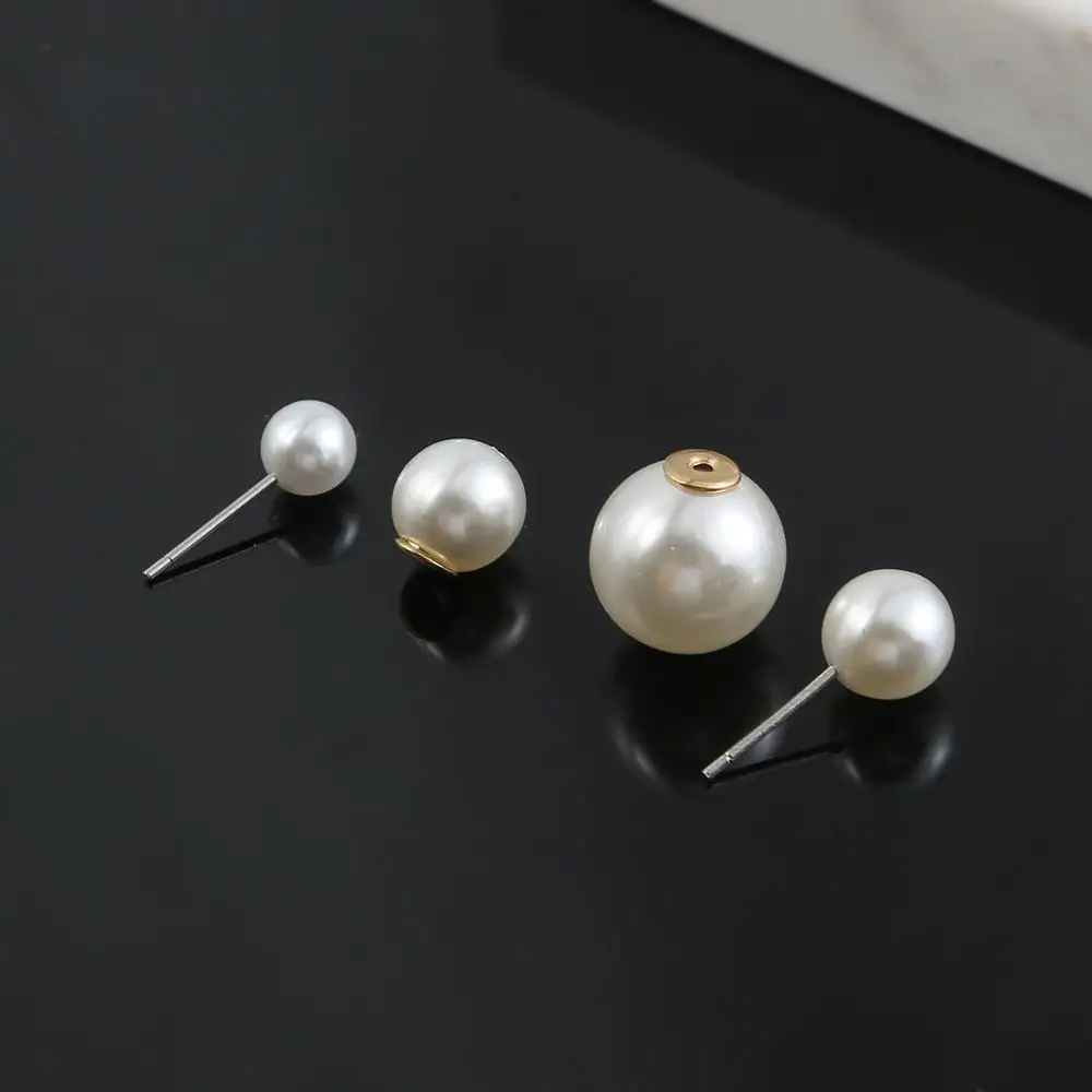 

10pcs classic pearl stud earring back white ivory imitation pearl round 6/8/10mm for women gift fashion jewelry findings