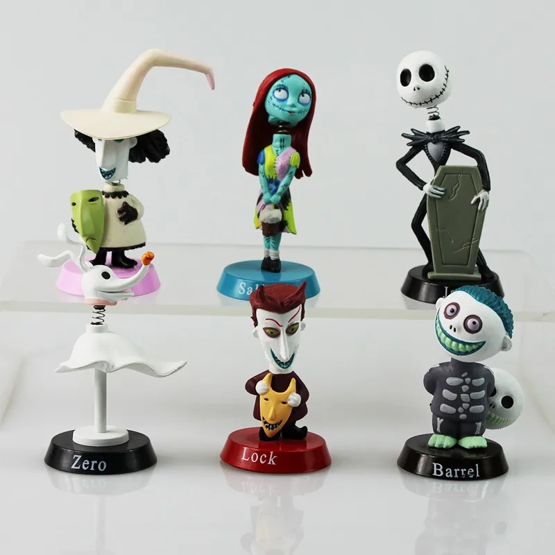 6pcs/Set 2020 model Anime Nightmare Before Christmas Jack PVC doll Action Figures Toy free shipping