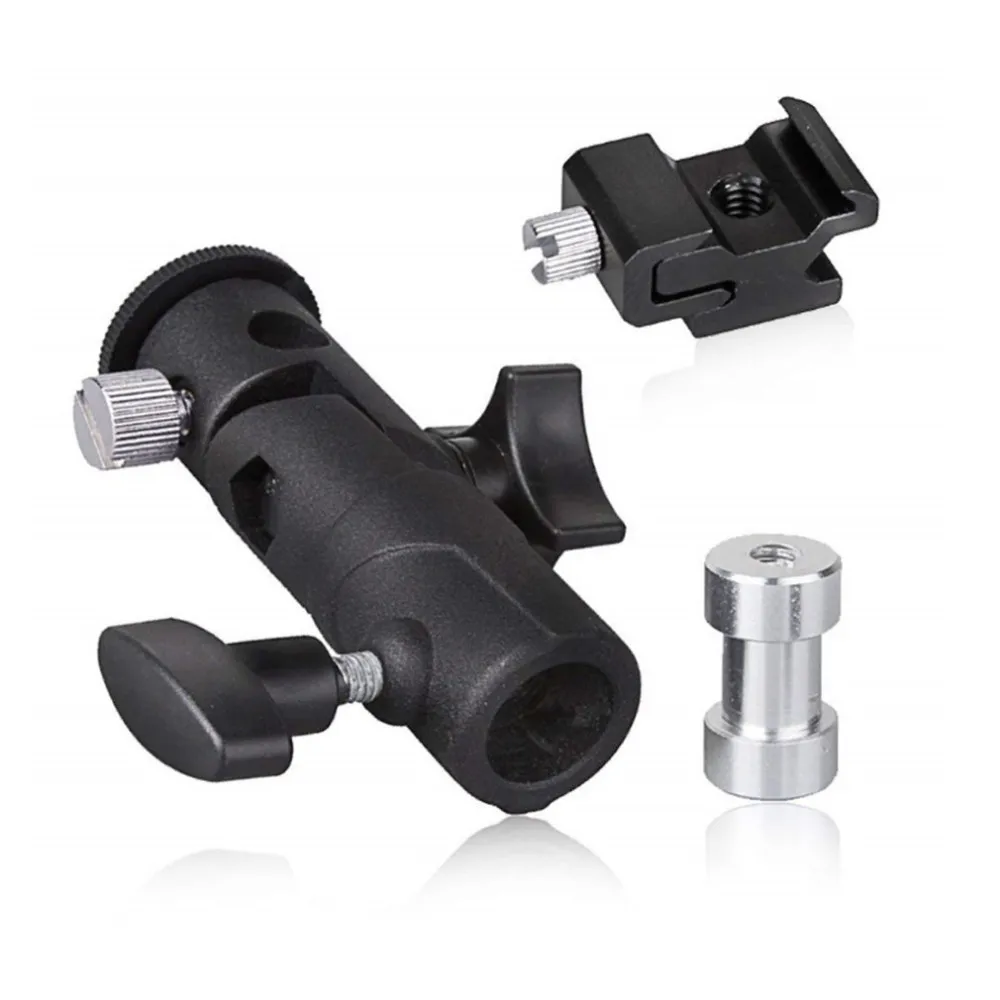

Flash Hot Shoe Umbrella Holder Swivel Bracket Mount Light Stand Type Camera Holder For Canon & Nikon Camera Accessories