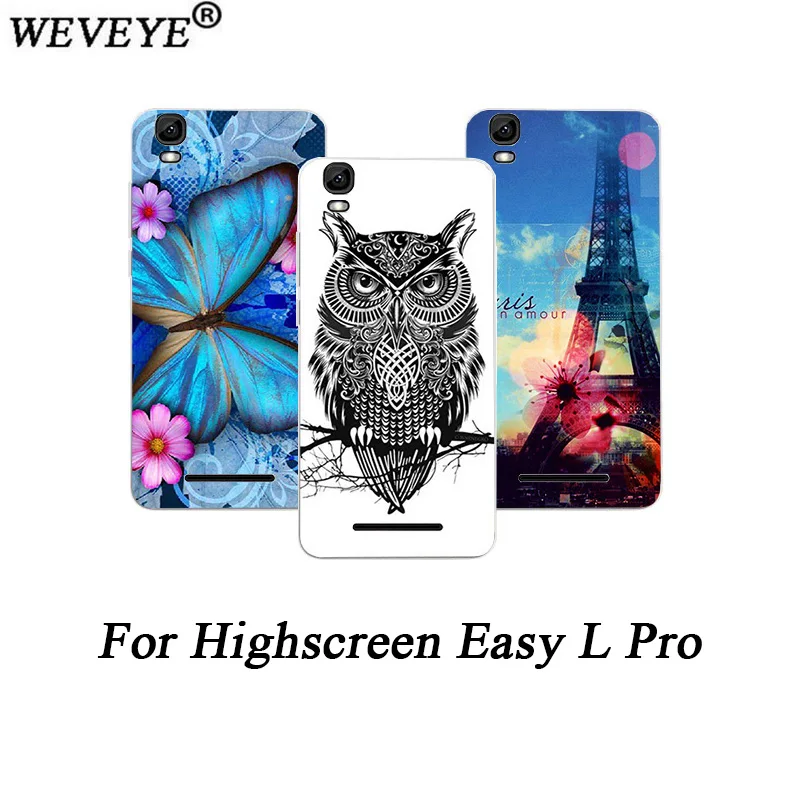 Модный защитный чехол для телефона Highscreen Easy L pro с принтом животных и башни 5 0