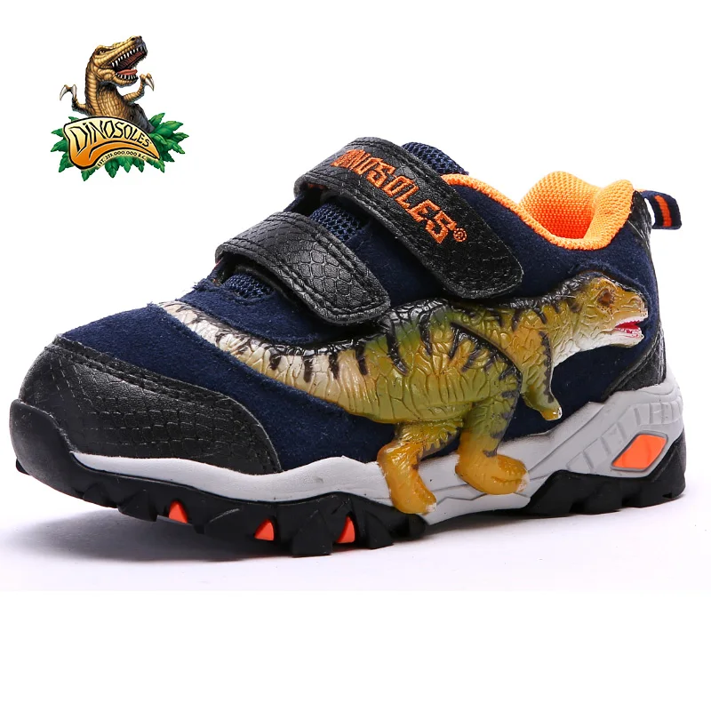 2018 Children led shoes Spring Autumn breathable 3D Dinosaur sneakers boys light up sport size 27-34# |