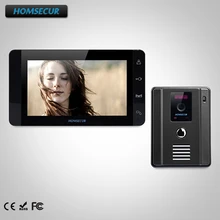 HOMSECUR 7″ Wired Video Door Entry Security Intercom+Black Monitor for Apartment TC011-B + TM703-B