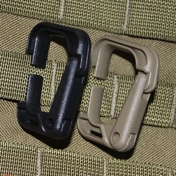 

2pcs/set Plasctic Shackle 2019 Carabiner D-ring Clip Molle Webbing Backpack Buckle For Snap Camp Hike Mountain Climb Outdoor