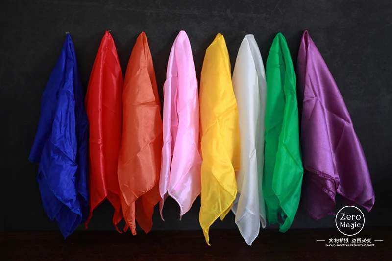 

45*45cm Colorful Silk Scarf Magic Tricks Learning & education Magic silk for close up magic prop,gimmicks