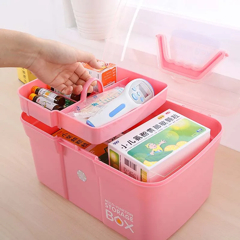 Практичный дизайн, медицинский ящик для домашнего использования, аптечка, пластиковый контейнер, аварийный набор, портативный органайзер для хранения