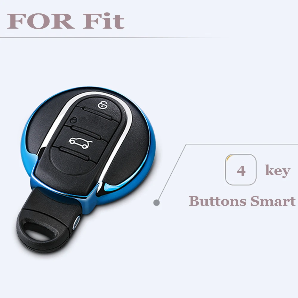 

Artificial Crystal Pendant Waven keycheain TPU Soft case Smart Remote car key cover shell set For BMW Mini Cooper F56 F55 F54
