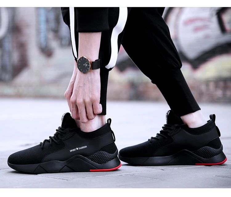 Мужская Рабочая обувь со стальным носком; Повседневные Дышащие уличные кроссовки; непромокаемые ботинки; удобные промышленные ботинки для мужчин