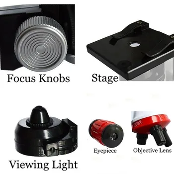 

Top 100X 400X 1200X Illuminated Monocular Biological Microscope Children Education Toy Tool Design Microscope