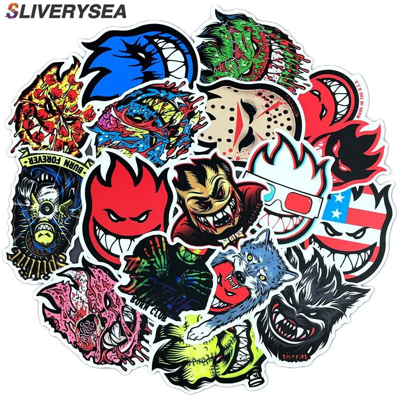 

15PCS/PACK Spitfire Small Fire Man Stickers Personalized Tide Stickers For laptop Car Skateboard Notebook Suitcase Trolley Case