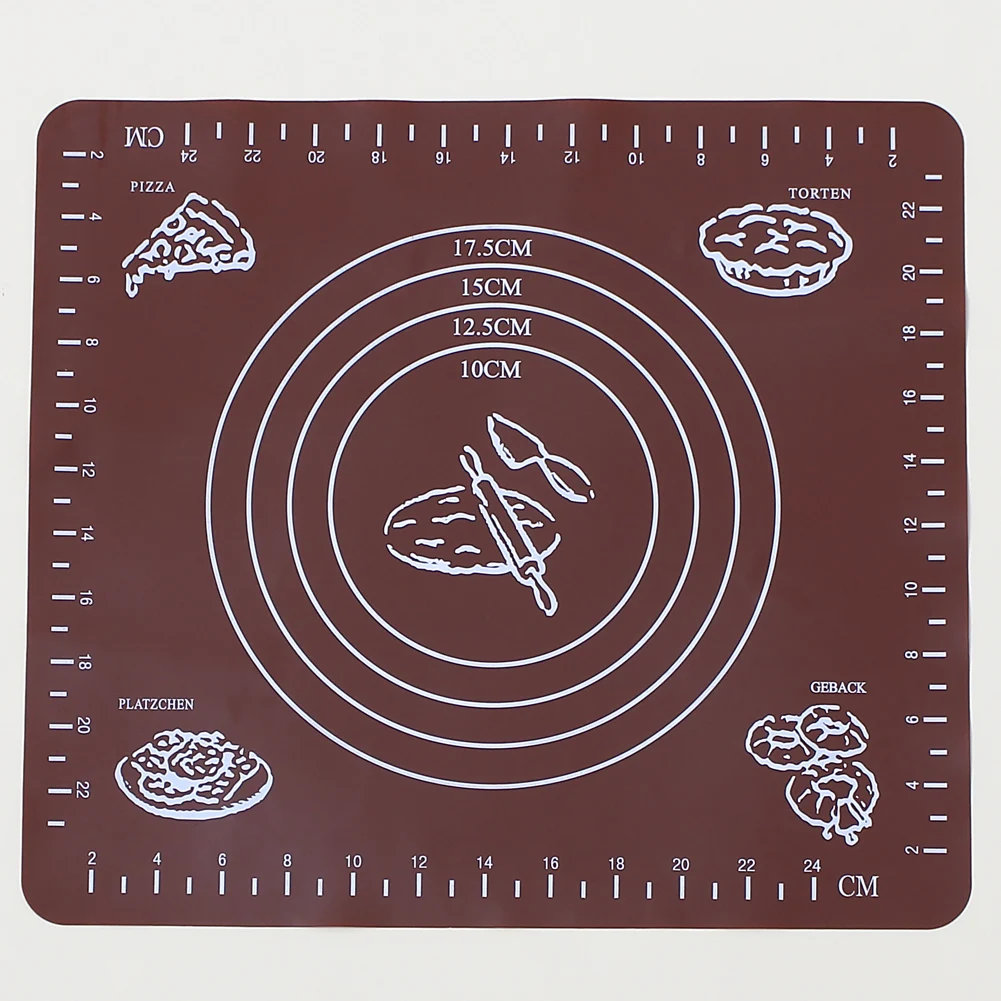 Silicone Baking Mat Non-Stick with Scale Liner Pad Pastry Rolling Dough Fondant Baking Pastry Bakeware Tools 29*26 cm