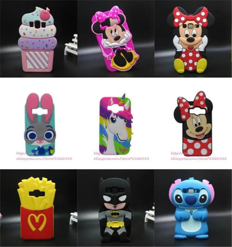 Phone case For Samsung Galaxy J1 J100 3D cartoon soft silicone cover For Samsung Galaxy Core Prime G360 G360H G360F
