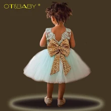 Платья для первого Дня рождения платье для девочки; кружево; Костюмы платья большой бант Одежда для новорожденных с цветочным узором платье-пачка для девочек для Одежда для свадьбы, дня рождения