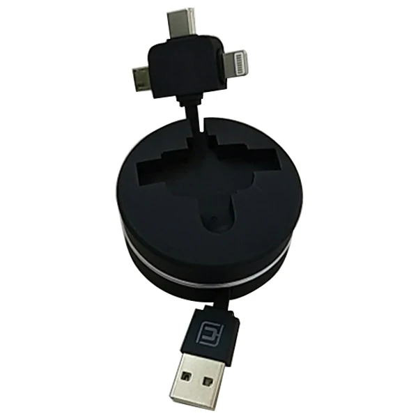 3 في 1 USB مايكرو-نوع C كابل ل iphone 8 7 6 سامسونج هواوي Xiaomi العالمي قابل للسحب بيانات الشحن كابل يو اس بي