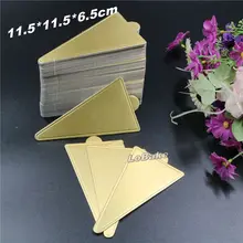 100 шт./упак.) 11.5*11.5*6.5 см одноразовые Золотой Trigon форма жесткий бумаги Тирамису мусс пирог столовых домашней выпечки аксессуары