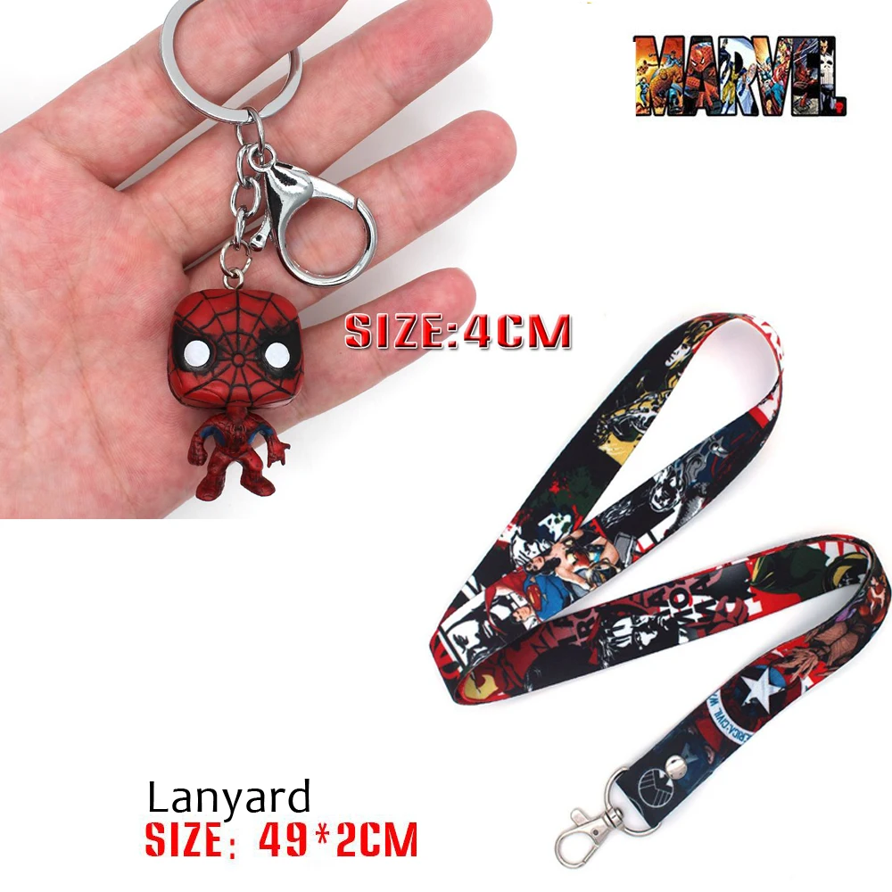 

Giancomics Hot Marvel Movie Spider-Man Lanyard+Keychain Pendant Resin Fashion Otaku Accessory Cosplay Ornament Christmas Gift
