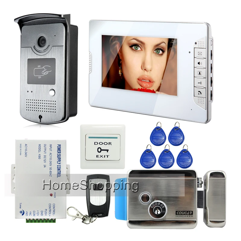 bilder für FREIES VERSCHIFFEN 7 "Video-türsprechanlage Sprechanlage 1 Weiß Monitor 1 700TVL RFID Reader Kamera Elektroschloss Auf Lager Großhandel bilder für FREIES VERSCHIFFEN 7 "Video-türsprechanlage Sprechanlage 1 Weiß Monitor 1 700TVL RFID Reader Kamera Elektroschloss Auf Lager Großhandel