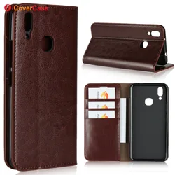 На Алиэкспресс купить чехол для смартфона luxury real genuine leather wallet case for vivo x21 flip cover card slot stand protect case for vivo x21