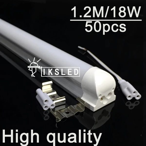 50PCS led tube 18w 1200mm T8 Integrated LED Tube AC85 265V 2700 6500k