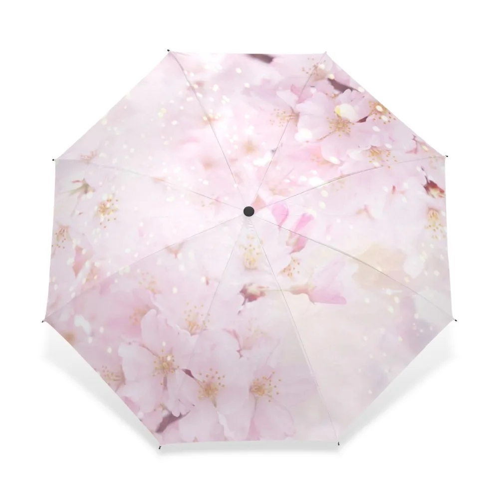 

Fully Automatic Umbrella Rain women Parasol Dreamlike Flower Anti-UV folding Quality Windproof Strong pattern Brand Rain Gear