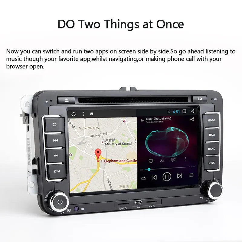 Cheap 2 din AutoRadio GPS Android 8.1 Car Multimedia For Skoda Octavia 2 Volkswagen Passat b6 VW Seat leon 2 PoloT5 golf 56 Navigation 3