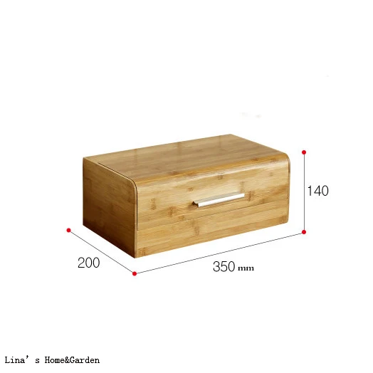 Кухонная бамбуковая Хлебница с натуральным покрытием