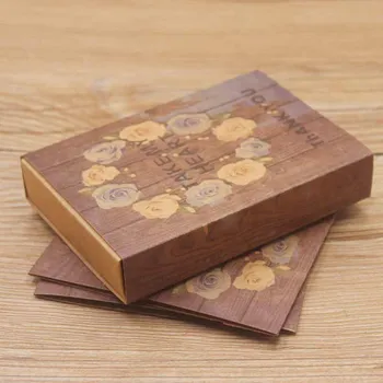 

2019 New style Jewelry display and carrying Kraft&paper box handmade DIY Feather pattern necklace&earring box 11.5cm*8cm*2cm