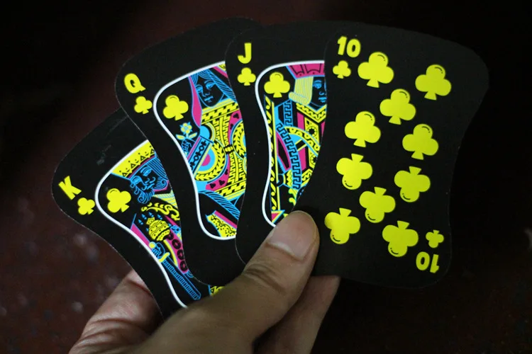 

Poker Playing Card Black with Colorful Print for Party Game