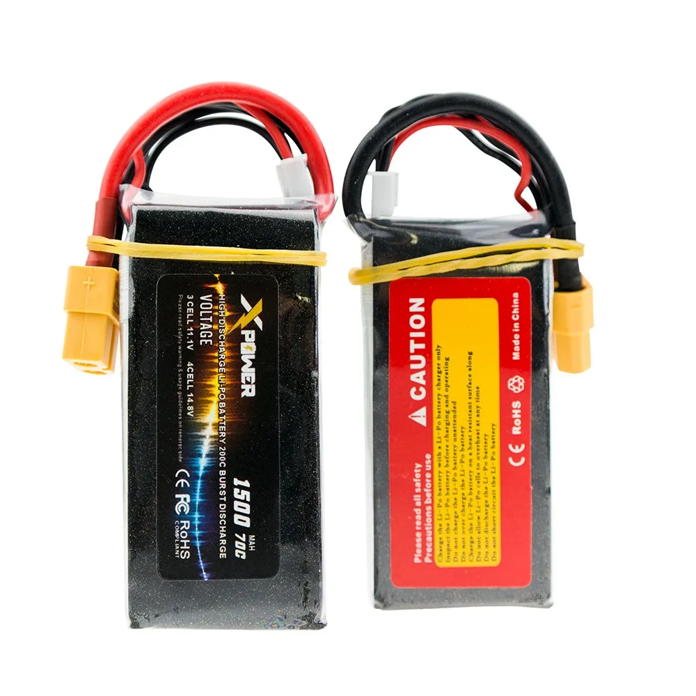 1 2 3 шт./партия 11,1 v 1500mAh 70C Lipo батарея Xpower батареи XT60/T разъем для радиоуправляемого квадрокоптера дрона часть