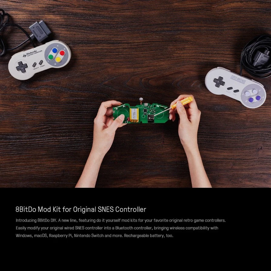 8bitdo DIY Super Modkit части SNES/SF-C контроллер DIY SNES SF-C контроллер для Bluetooth геймпад для sega Mega Drive контроллер
