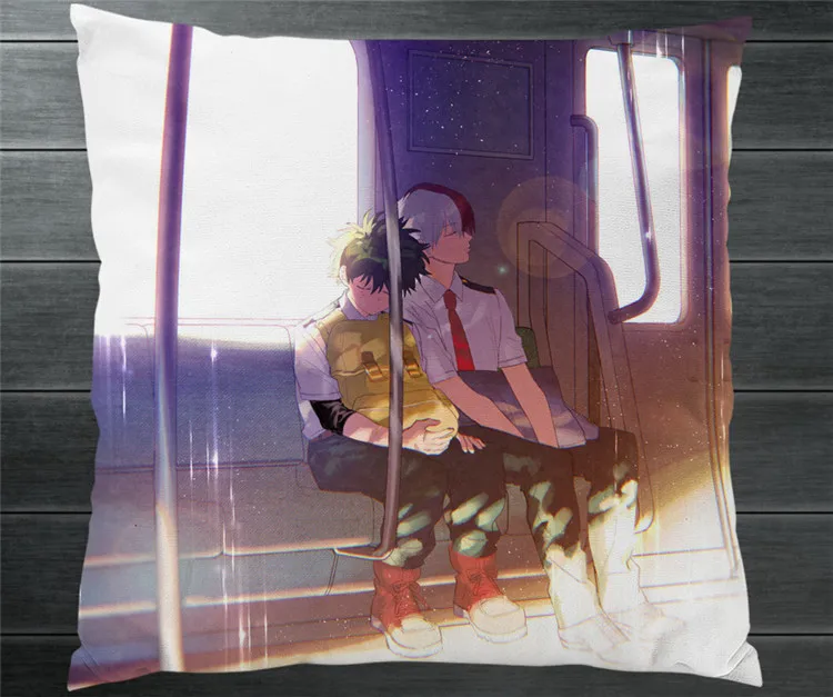 Манга Boku без мой герой Todoroki шото два боковых Подушка Чехол 40 х см для подушки
