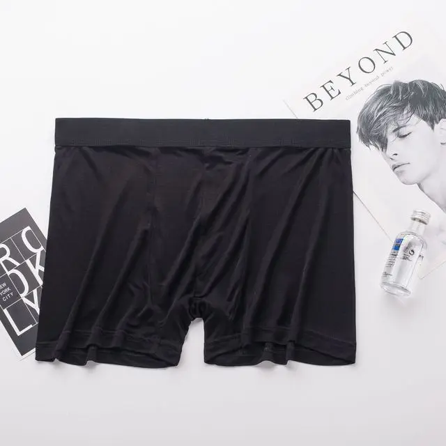 1 PC Silk Thin Type Men's Underwear Boxer Size L XL 2XL 3XL SG109 - Цвет: black