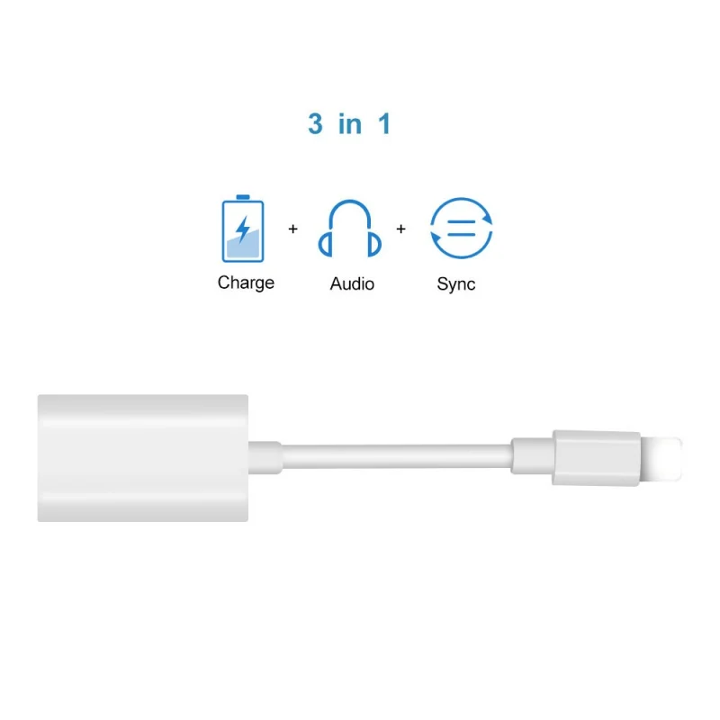 4 в 1 адаптер Lightning для iPhone X 8 7 Plus|Аксессуары наушников| |