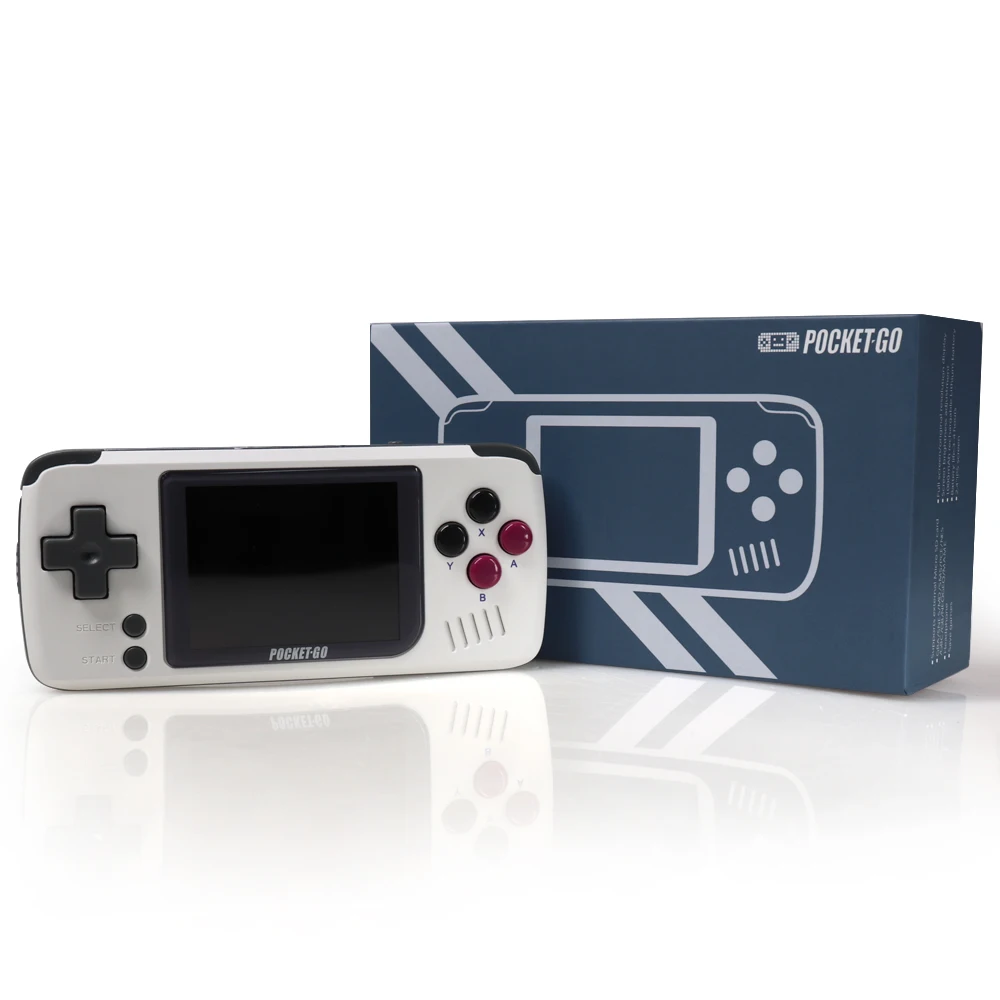 Video Game Console -PocketGO - Portable Handheld Retro Game Players Progress Save/Load MicroSD card External Colorful Screen