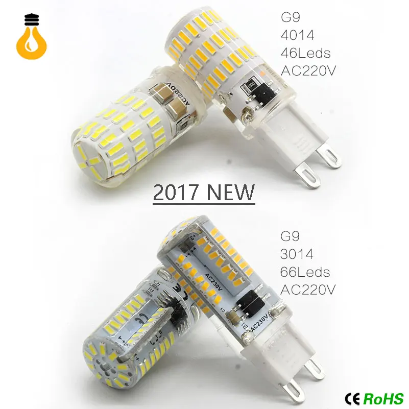 De alta potencia G9 led de la lamp maiz AC220V 3014 4014 12 Вт LED cristal Silicona vela reemplazar 20-40 лампа halogenas | Лампы и