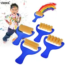 VODOOL 4 шт./компл. губка Картина кисти Пластик ручка Детские граффити живопись игрушки арт ролики для растяжки школьные принадлежности