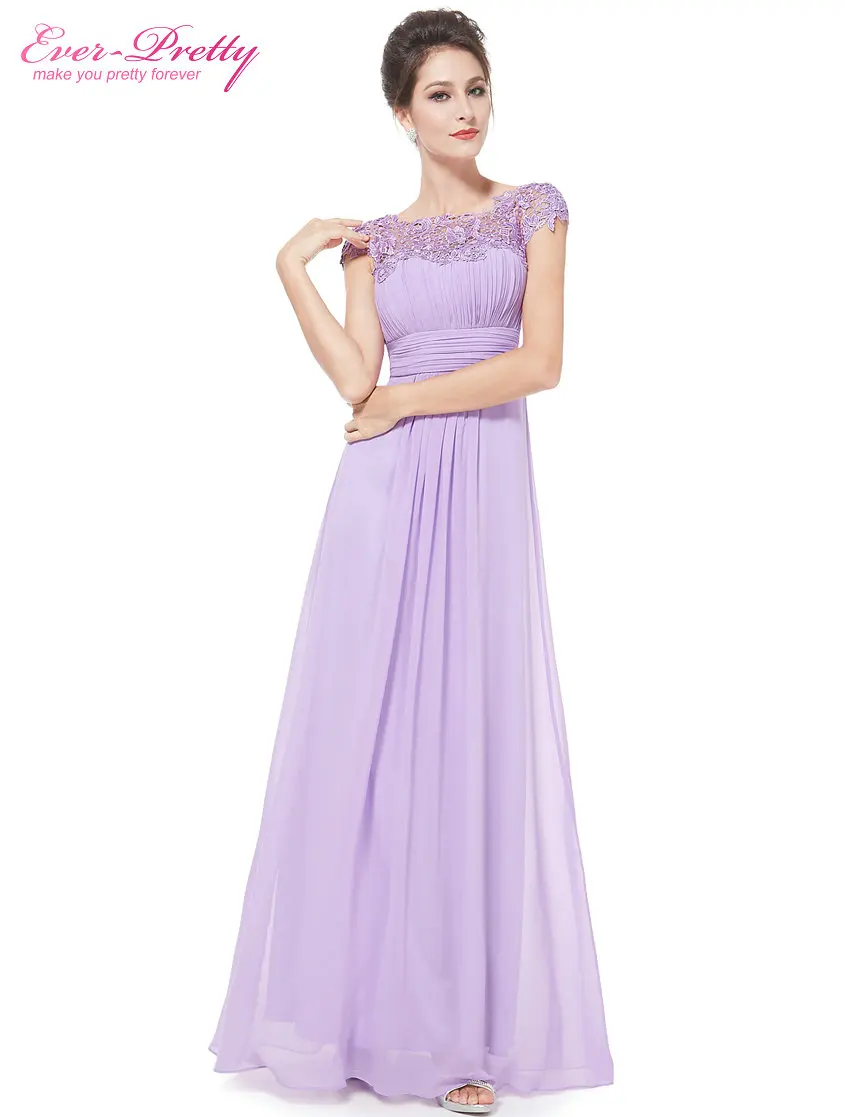 Длинные лэйси декольте открыть назад элегантный вечерние платья 09993 с тех довольно новое поступление нескольких цветов - Цвет: Light Purple