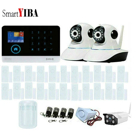 Smart 3g Wi-Fi сигнализация для дома с ip-камерами, беспроводные датчики, пульты дистанционного управления, инфракрасный детектор - Цвет: YB104171