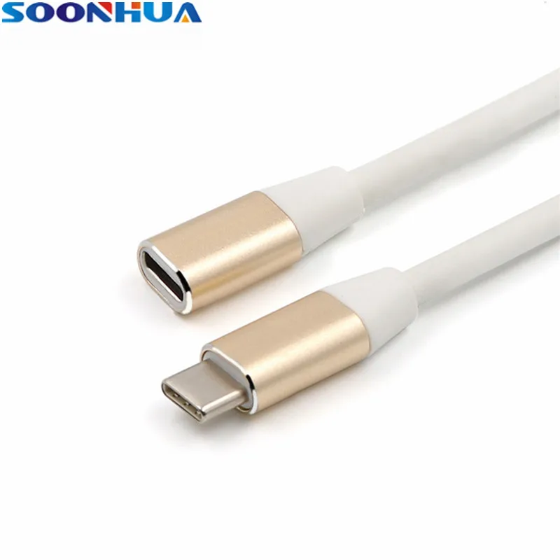Удлинительный кабель SOONHUA USB Type C с ПВХ оболочкой 1 м 3 для передачи данных и видео 24