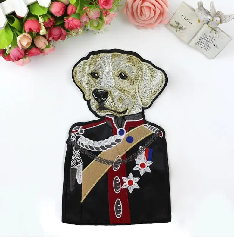 

1 Pcs of Embroidered dog Patches for Clothing Iron Sewing Applique Clothes Badge Stickers Jeans Jacket Decoration DIY Patches