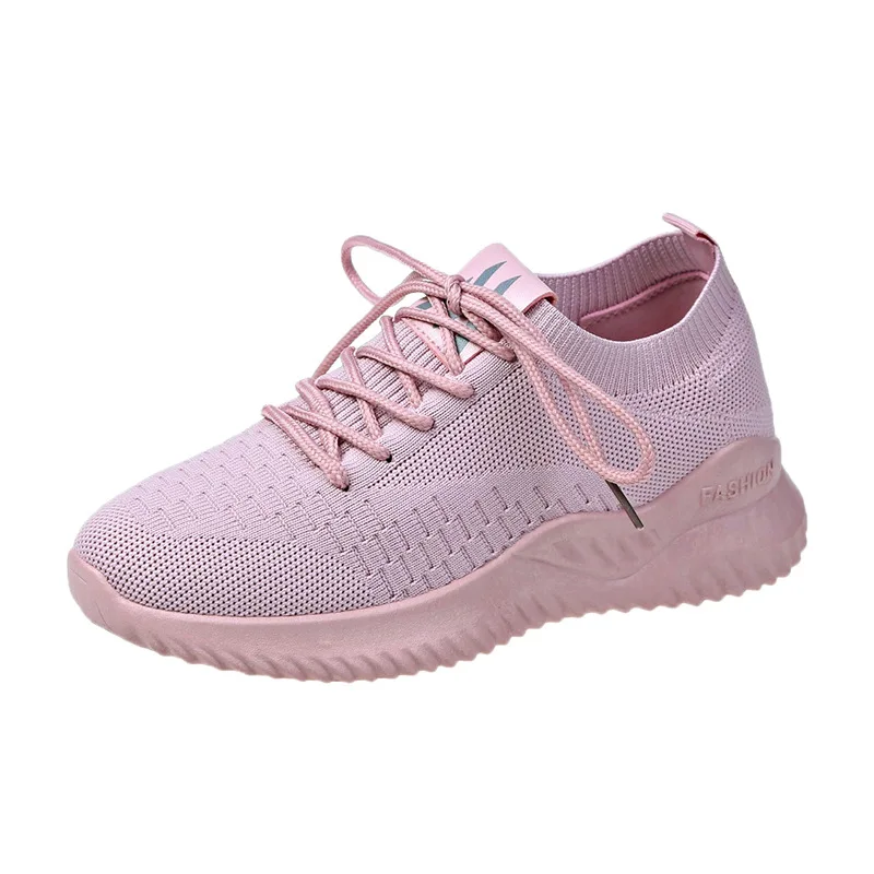

Women's casual shoes fashion breathable walking mesh lace-up flat shoes sports shoes female 2019 tenis female pink black green