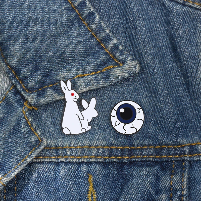 

2-5pcs Set Fashion Brooches Enamel Pins Rabbit Bird Fruit Food Clothes Jackets Veil Lapel Pin Bag Button Badge Women Accessories