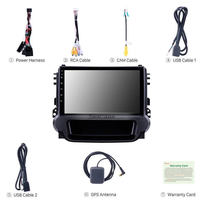 Top Seicane For Chevy Chevrolet Malibu 2012 2013 2014 Android 8.1 9" 4-core Head Unit Car GPS Radio Stereo Player support DVR OBDII 4