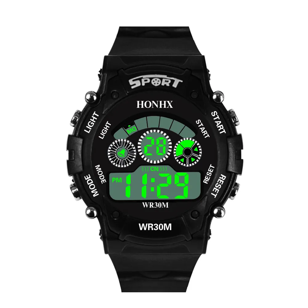 HONHX Детские Водонепроницаемые наручные часы браслет модные мужские цифровые светодиодный Аналоговый кварцевый будильник Дата спортивные наручные часы в подарок# BL3